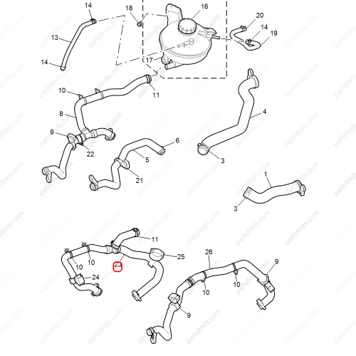 MG Overflow Hose OEM 11034439 FOR  MG HS