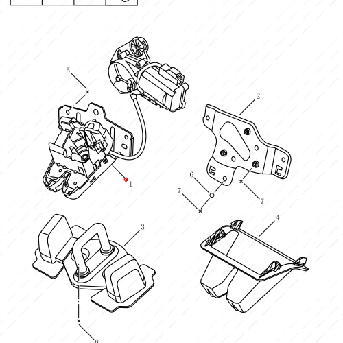 GEELY Trunk Lock Actuator OEM 5062027300 / 6600170399 FOR  Tugella