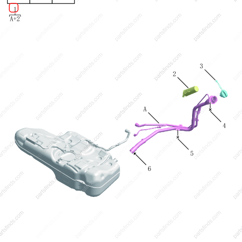 GEELY Fuel filling pipe OEM 2016025300 / 8889515923 FOR  Emgrand