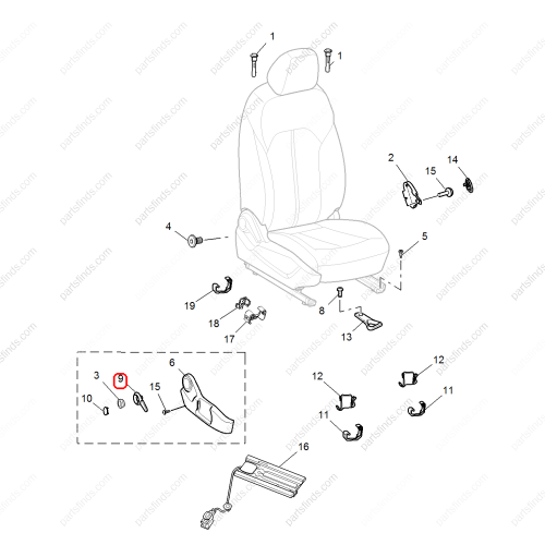 MG Seat adjustment handle OEM 10369508PHD FOR  MG6 RX5