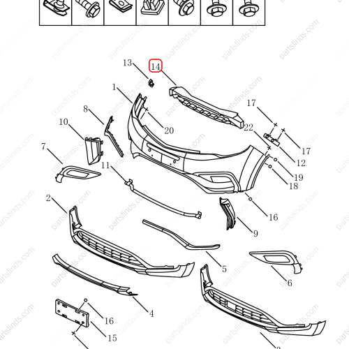 GEELY Bumper foam OEM 6010045900 / 1018063048 FOR  Emgrand X7 Sport