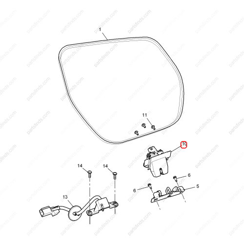 MG Trunk Lock Actuator OEM 10112561ASA FOR  MG5