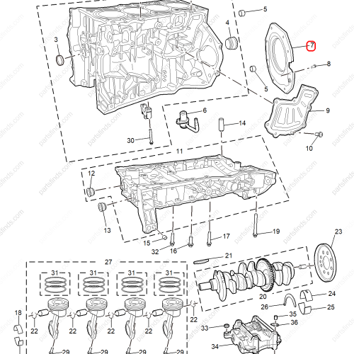 MG Crankshaft oil seal OEM 10531682 FOR  MG5