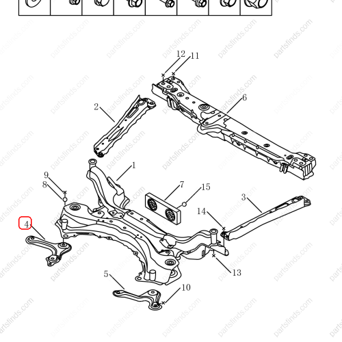 GEELY Front axle bracket OEM 1014012779 FOR  Emgrand X7 Sport