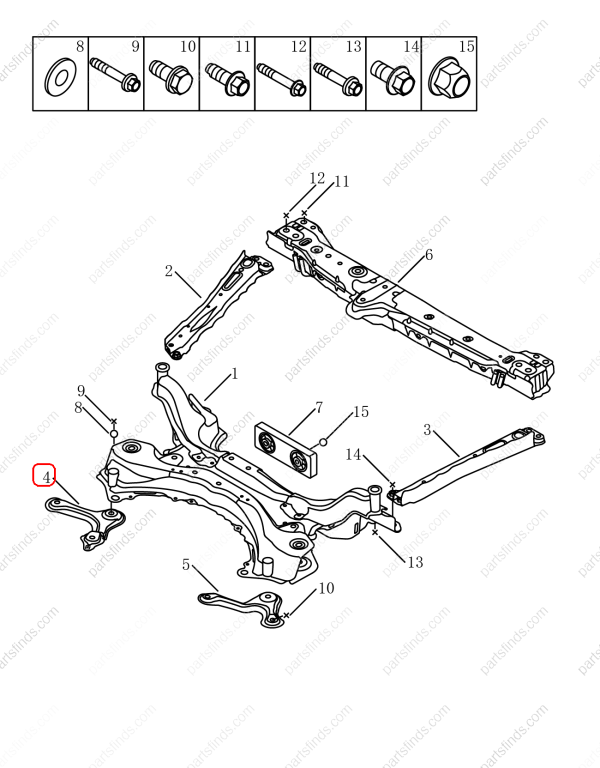 GEELY Front axle bracket OEM 1014012779 FOR Emgrand X7 Sport