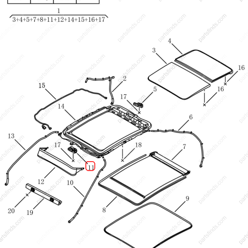 GEELY Sunroof motor OEM 5072039400 / 6600173156 FOR  Tugella