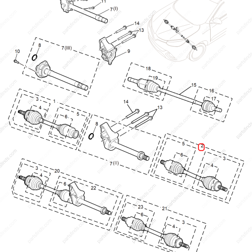 MG Axle Shaft OEM 10095984 FOR  MG GS