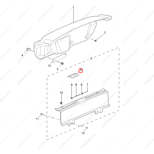 MG Tailgate lock buckle trim panel OEM 10443860 FOR  MG6