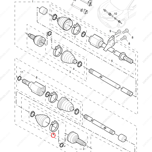 MG Half shaft repair kit OEM 10287699 FOR  MG GS