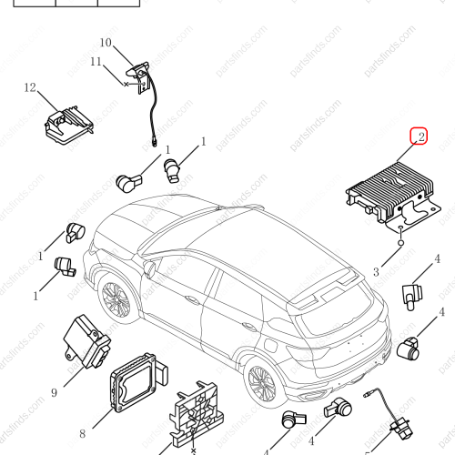 GEELY Reverse radar control unit OEM 7088069100 / 8890987237 FOR  Coolray