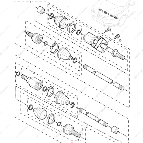 MG Axle Shaft OEM 10163431 FOR  MG350 MG5