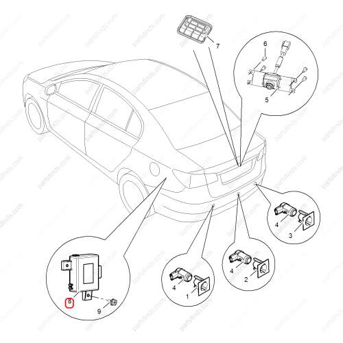 MG Reverse radar control unit OEM 50019500 FOR  MG350