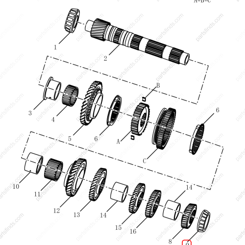 GEELY Differential bearing OEM 3030007000 / 3016019337 FOR  Binrui Emgrand