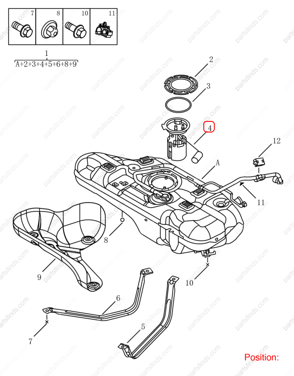 GEELY Fuel pump assembly OEM 2010052500 / 8890895051 FOR Coolray