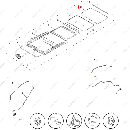 MG Sunroof seal OEM 10147264 FOR  MG GS