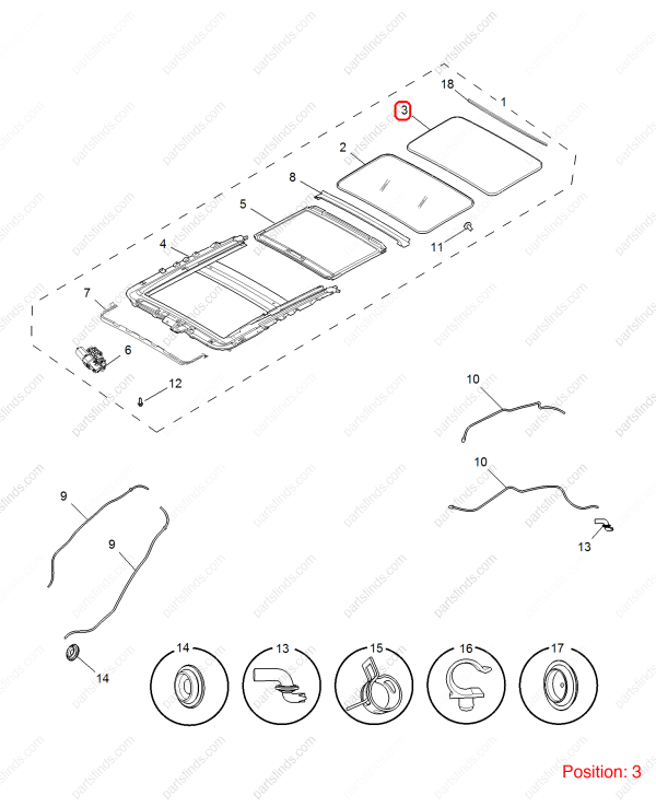 MG Sunroof seal OEM 10147264 FOR MG GS