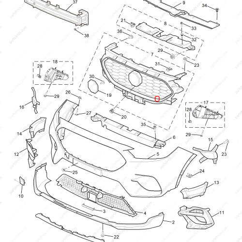 MG Grille Air Intake OEM 10666128 FOR  MG ZS