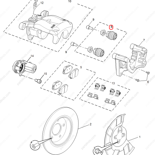 MG Brake caliper pin OEM 10489767 FOR  MG ZS RX8 MG HS