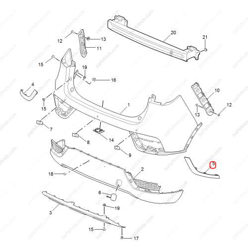 MG Bumper grille OEM 10322248 FOR  MG ZS