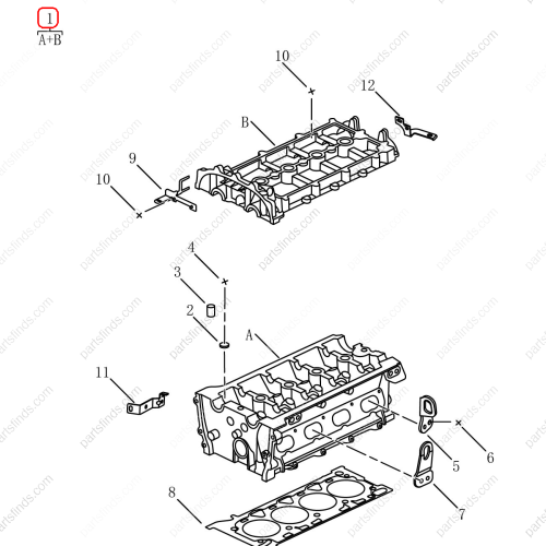 GEELY Cylinder head OEM 1025005900 / 1016053763 FOR  Emgrand X7 Sport