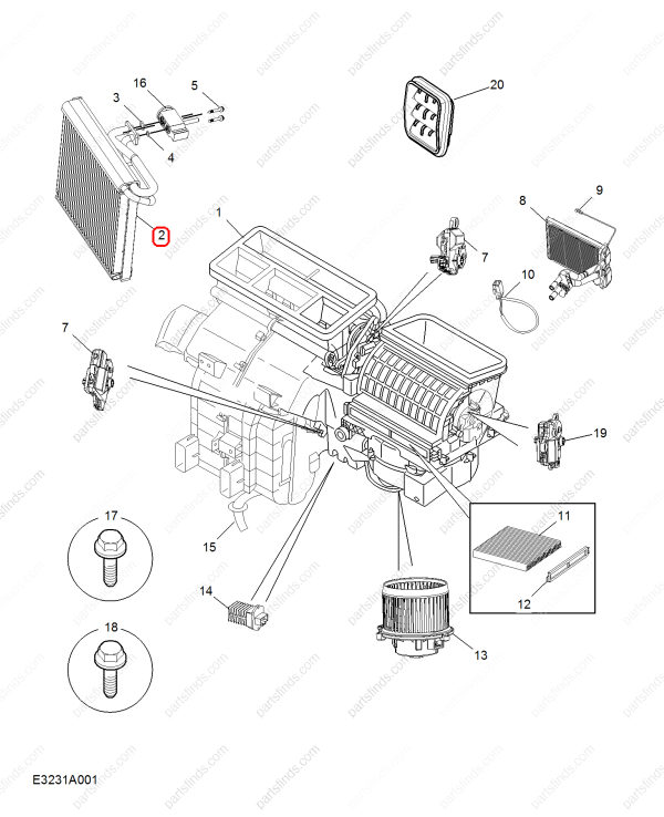 MG A/C Evaporator Core OEM 10163410 FOR