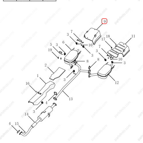 GEELY Rear exhaust pipe cover OEM 2061001900 / 1066030100 FOR  Emgrand GT