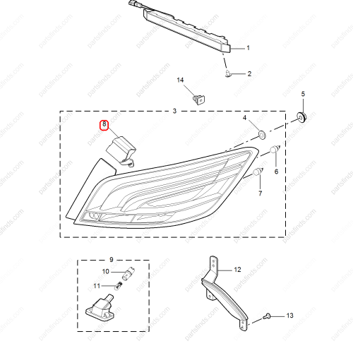 MG Rear taillight trim OEM 10443371 FOR  MG6