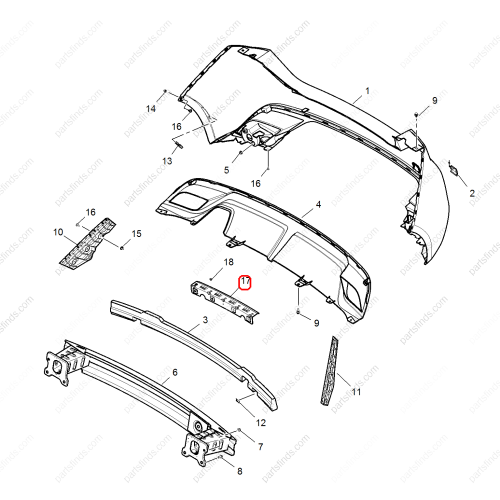 MG Bumper Cover Bracket OEM 30032376 FOR  MG5