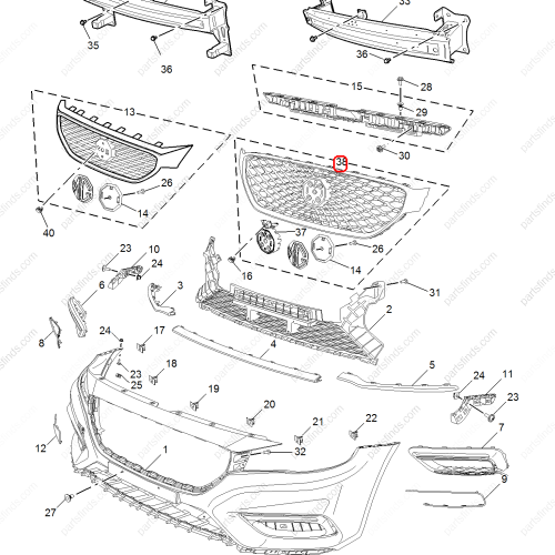 MG Front grille OEM 10358094 FOR  MG6