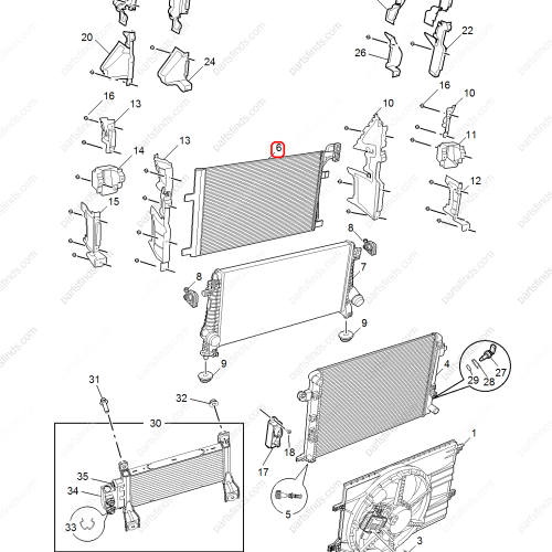 MG Condenser OEM 10130425 FOR  MG6 MG5