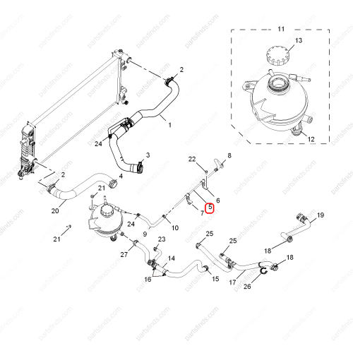 MG Overflow Hose OEM 10184029 FOR  MG HS RX5 MG GS