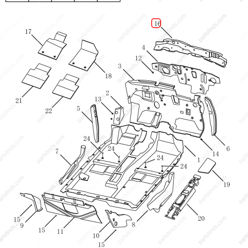 GEELY Firewall insulation cotton OEM 5017005000 / 1018032859 FOR  Emgrand GT