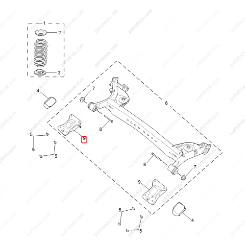 MG Rear axle bracket OEM 11343950 FOR  MG5 MG GT