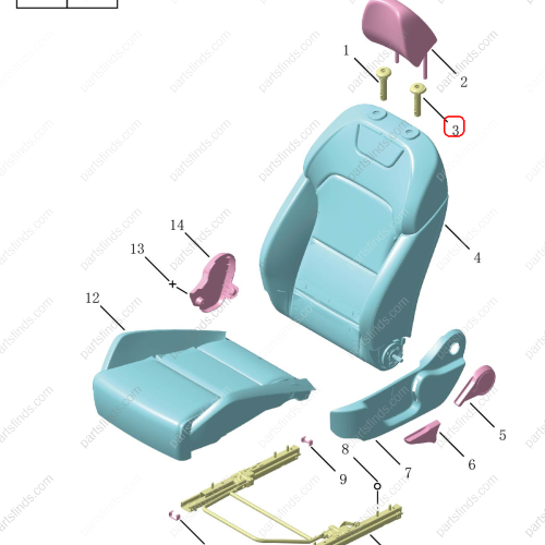 GEELY Seat headrest guide sleeve OEM 6075072600742 / 6600137444742 FOR  Coolray