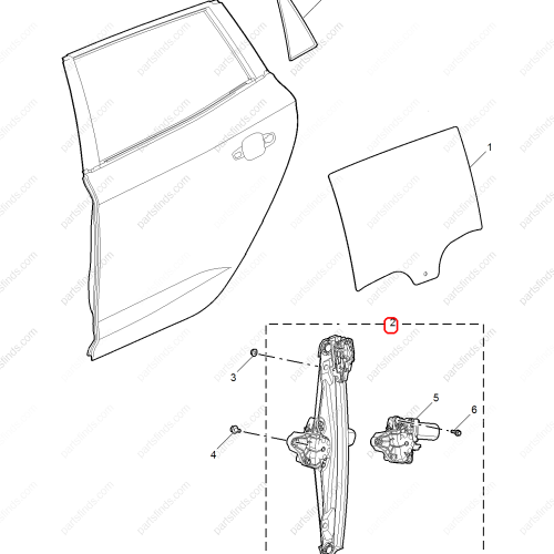 MG Rear Left Door Window Regulator OEM 10760959 FOR  MG5