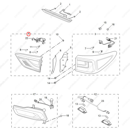 MG Taillight OEM 10293793 FOR  MG ZS