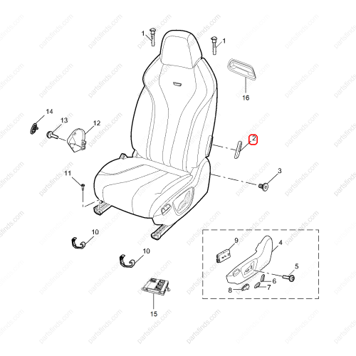 MG Seat adjustment handle OEM 10442241PHD FOR  RX8 MG6