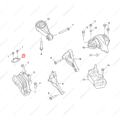 MG Engine mount bracket OEM 10080979 FOR  MG HS