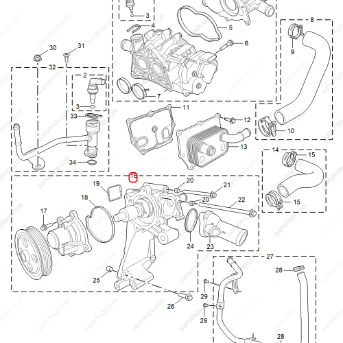 MG Water pump OEM 10457481 FOR  MG5