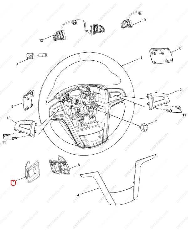 MG Steering wheel shift paddle OEM 30037756 FOR MG5 MG GS