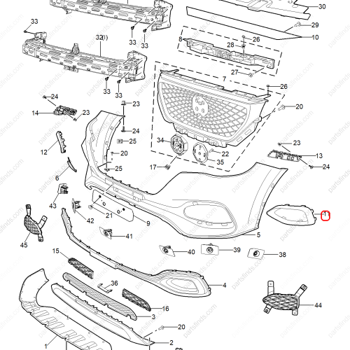 MG Grille Air Intake OEM 10457756 FOR  MG HS