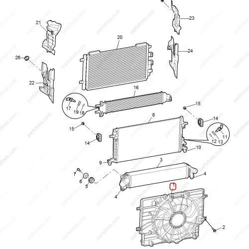 MG Electric fan OEM 10540853 FOR  MG HS