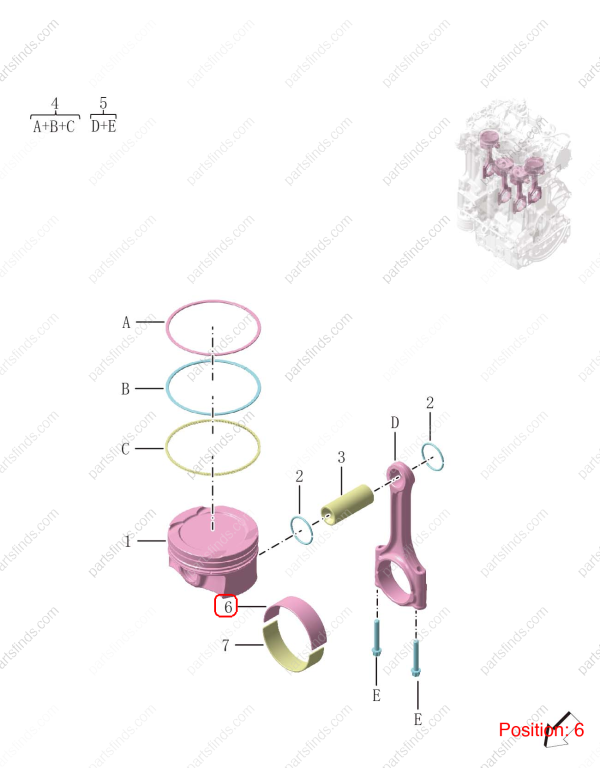 GEELY Connecting Rod Bearing OEM 1044028300 / 5500001488 FOR Tugella