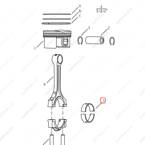 GEELY Connecting Rod Bearing OEM 1044005900 / 1016050340 FOR  Emgrand GT