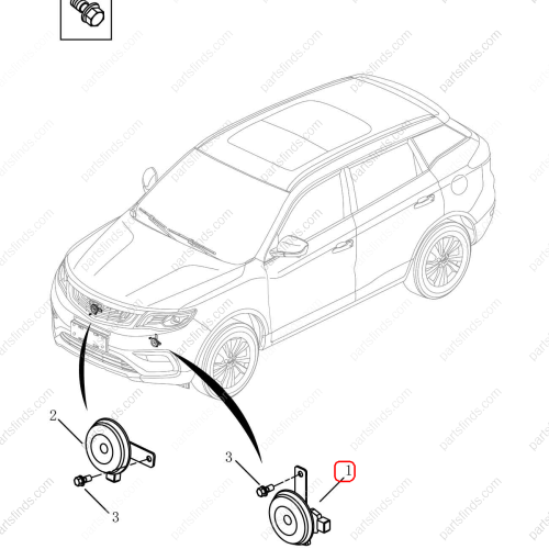 GEELY Horn OEM 7072000600 / 1017028603 FOR  Emgrand X7 Sport