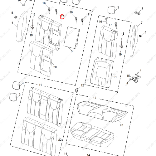 MG Headrest guide piece OEM 10030871ESA FOR  MG350