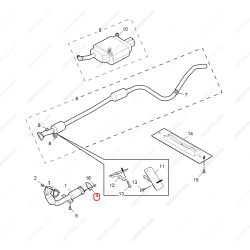 MG Exhaust Catalytic Converter Gasket OEM WCM90019A FOR  MG550 MG6 MG750