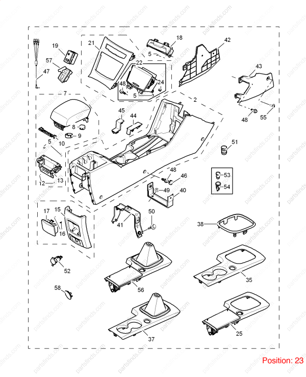 MG STORAGE COMPARTMENT OEM 50013291ESA FOR MG350