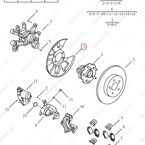 GEELY Brake shield OEM 4050003400 / 1014024988 FOR  Emgrand X7 Sport