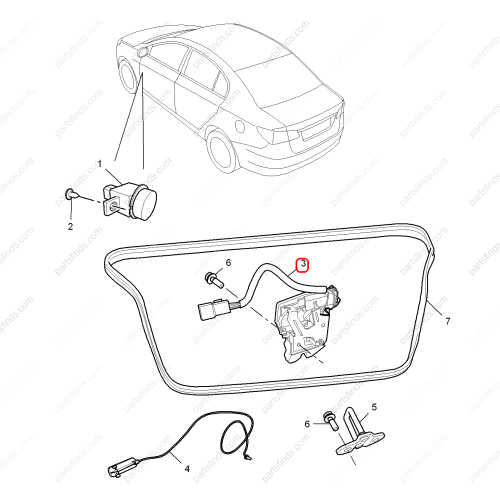 MG Trunk Lock Actuator OEM 50012120 FOR  MG350